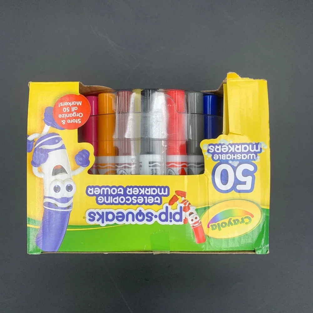 Crayola Pip-Squeaks Telescoping Marker Tower 50 Washable Markers 58-8750
